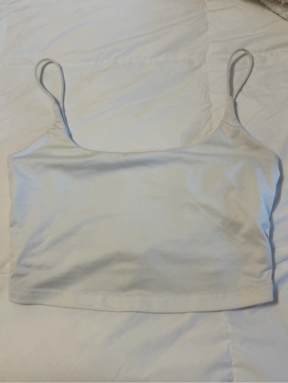 Cropped Baby Tank with Bra Built-in